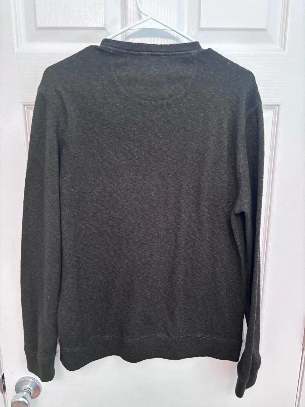 Levi's dark gray/brown Crewneck Henley Sweater with Small Logo